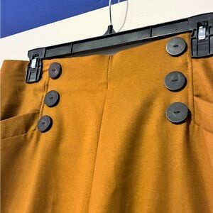 Zara Mustard Wide Leg Pants